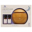 USB Light Wood Effect Diffuser with 2 x 9ml Essential Oils