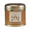 Congratulations Candle Tin By Wax Lyrical
