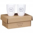East Of India Mr & Mrs Egg Cup Set