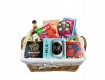 Valentines Flowers and Treats Gift in basket