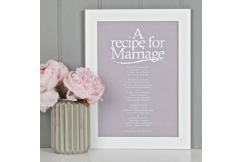 "A Recipe For Marriage" Poem Print