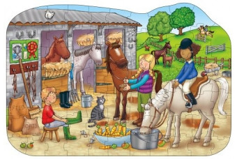 At The Stable Floor Puzzle by Orchard Toys