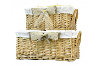 Deep Fabric Lined Gift Basket