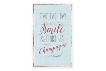 Start Each Day With A Smile Tea Towel by  East of India