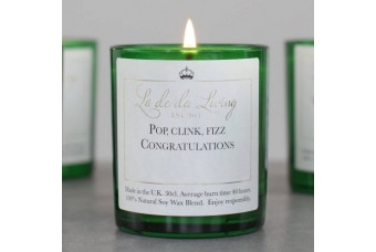 'Pop, Clink, Fizz…Congratulations' Pop Candle