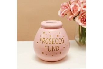 "Prosecco Fund" Ceramic Money Pot