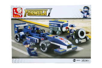 Formula 1 "Blue Lightning" Racing Car Set by Sluban