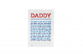 'Why I Love You Daddy' Poem Print