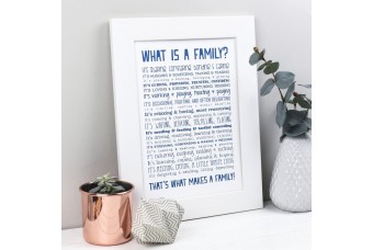 "What Is A Family?" Typographic Poem Print