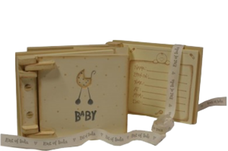 Wooden Baby Record Book