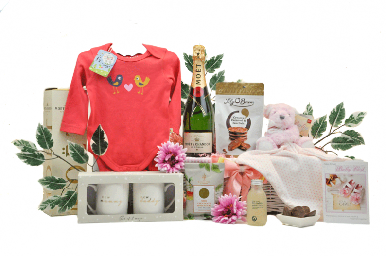 Champagne Parents and Baby Girl Hamper