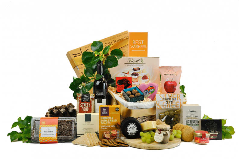 Hamper With Wine & Cheese
