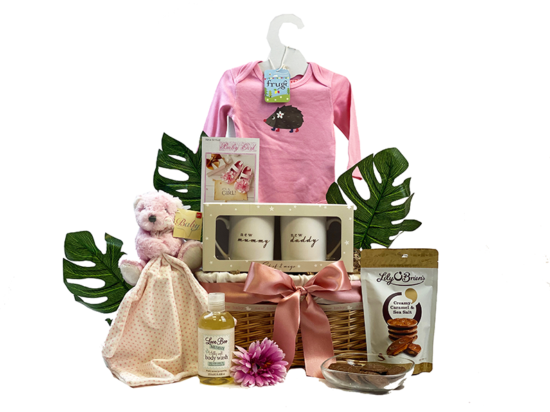 Mummy Daddy and Baby Girl Gift Basket