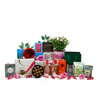 Birthday Flowers and Treats Gift Basket