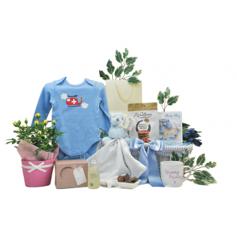 Blooming Mummy & Baby Boy Gift Basket