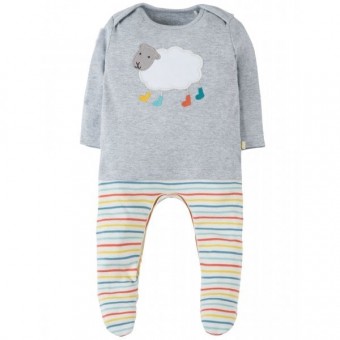 Frugi Arlo Sheep Baby Grow Outfit (3-6m)