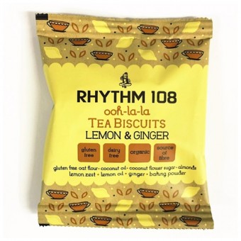 Rhythm 108 Ooh-la-la Tea Biscuits Lemon & Ginger 24g