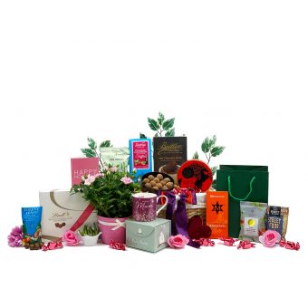Mother's Day Flowers & Treats Gift Basket