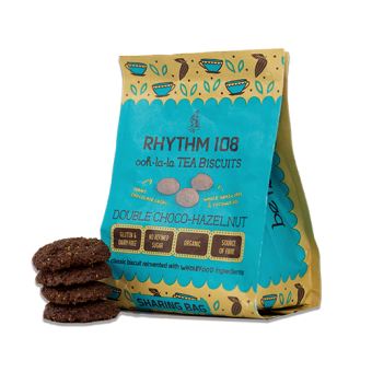 Rhythm 108 Ooh-la-la Tea Biscuits Double Choco Hazelnut Sharing Bag 135g