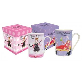 "Fabulous Mum" or "Glam Nan" Gift Mug