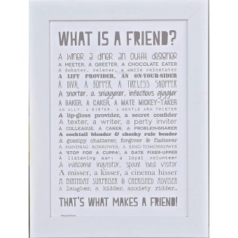 'What Is A Friend?' Personalised Poem Print